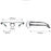 1PC Men's Business Photochromic Myopia Glasses Half Frame Metal Blue Light Blocking Eyewear Classic UV Shades Sunglasses