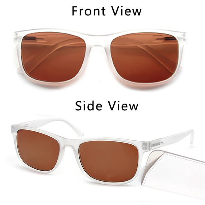 Gafas de sol de lectura extragrandes Adecuadas para hombres y mujeres Montura cuadrada clásica Para uso en exteriores Con lentes graduadas.