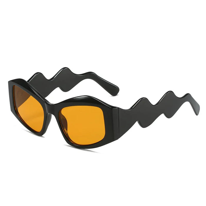2023 New Curved Legs Cat Eye Sunglasses Women Trending Punk Vintage Shades Brand Designer Gafas Luxury Sun Glasses Eyewear UV400
