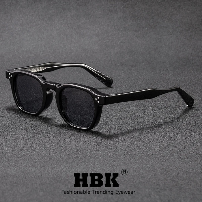 HBK Fashion Retro Men Sunglasses Classic Square Frame  Design Sun Glasses Women Outdoor Travel Party Business Festival Gift