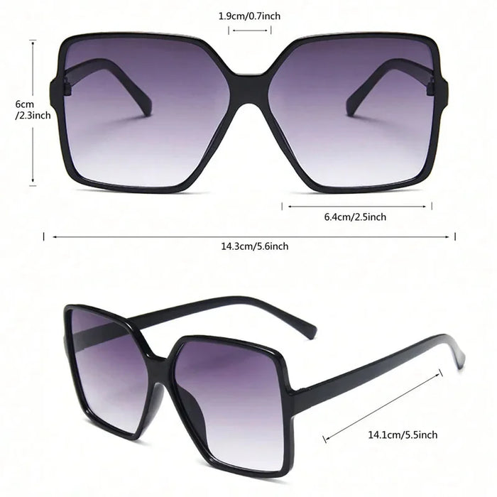 Oversize Square Sunglasses Women Retro Fashion Luxury Brand Personlity Gradient Black Sun Glasses Female Outdoor Shades