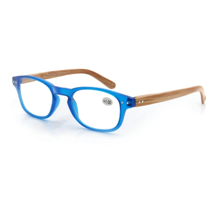 Reading Glasses for Men Women Fashion Wood-Look Plastic Eyeglass Frame Spring Hinge Stylish Readers Magnifying Glass Eyewear