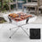 Goture 1pc Portable Stainless Steel Foldable BBQ Grill, 1-2 People Charcoal Stove for Camping Picnic & Outdoor