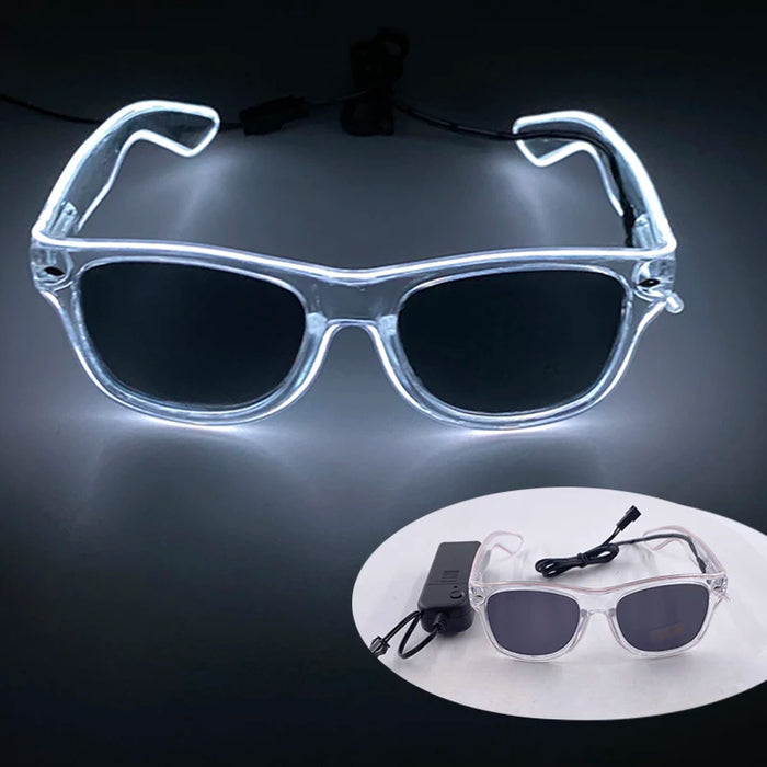 Halloween Funny Sunglasses Personalized Eyewear Alien Style Glasses Luminous Neon Glasses For Rave Festival Club Party Props