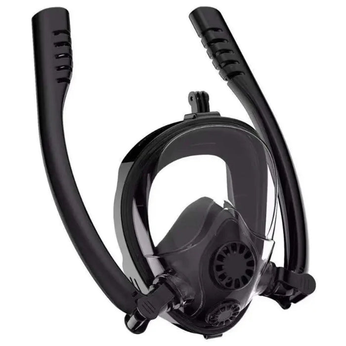 Adults Full Face Snorkel Mask Double Breathing Tube 180° Wide-Eye Panoramic Vision Advanced Anti-Fog Swim Leak-Proof Adventures