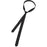 1PC Ties Student Retro Black Solid Silky Narrow Neck Tie Slim Smooth Women Zipper Necktie Casual Elegant All-match Trendy Unisex