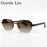 Gafas de sol pequeñas cuadradas sin montura para hombre 2026, de lujo, de diseñador, vintage, poligonales, rectangulares, con montura metálica dorada, estilo retro