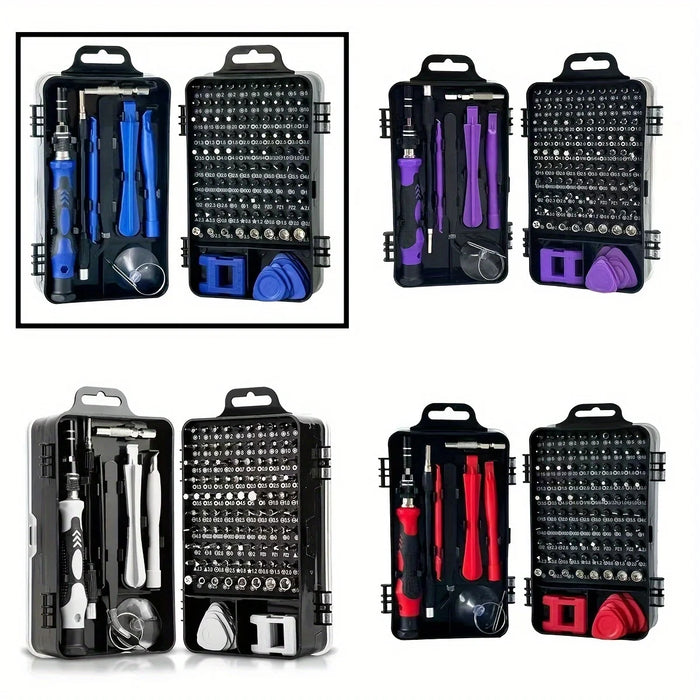 Upgraded 115 in 1 Screwdriver Set High Hardness Strong Magnetic Multifunctional Full Disassembly Tools with Special Shape Bits