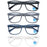 Lunettes de lecture extra-larges pour hommes et femmes. Monture carrée classique. Lunettes anti-lumière bleue avec verres de prescription.