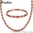 ARADOO Premium Copper Bracelet Necklace for Women Men Jewelry Set Gifts