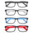 MODFANS Rectangular Classic Matte Frame, Solid-Color Temples, Reading Glasses for Men and Women, Prescription +1.0 to +4.0.