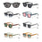 HBK Fashion Men's Sunglasses Gradient Lens Design Sun Glasses Simple Round Women Daily Wear Outdoor Shopping Travel Party