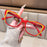 Gafas de lectura de ojo de gato elegantes para mujer - Diseño moderno de bloques de color, bloqueo de luz azul, aumento de 1.0 a 4.0