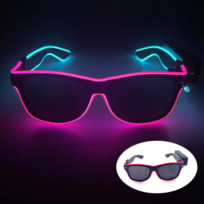 New Cool Wireless Glowing LED Light Up Glasses Luminous Neon Sunglasses For Wedding Rave Festival Party Disco Nightclub Gift