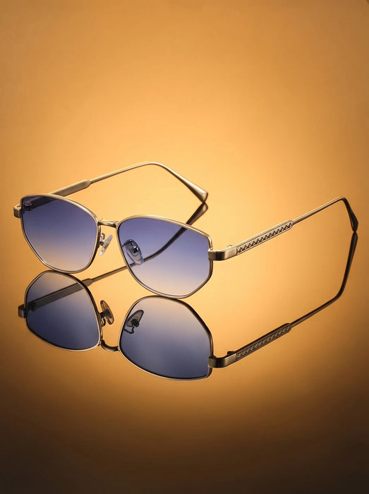 VIOLA MAG Luxury Vintage Cat Eye Sunglasses, High-Quality Vintage Glasses, Fashionable Irregular Style, Free Suede Storage Pouch