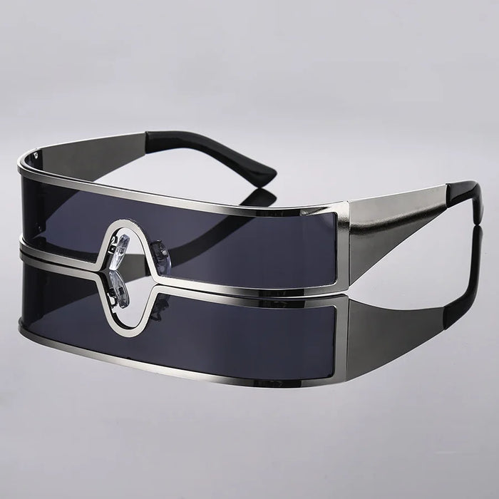 High-end Cyberpunk Style Men's Glasses, Fashionable Design with Future Tech Narrow Frames, Suitable for Parties and Gift-Giving