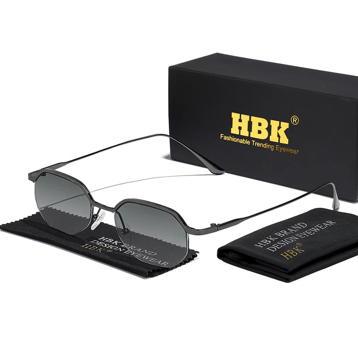 HBK New Retro Small Frame Sunglasses Men Polygonal Lenses Sun Glasses Women Activities Travel Party Eyewear Women Summer Style