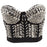 Soutien-gorge sexy de luxe avec perles grises pour femme, haut de punk rock, bralette y2k, push-up, sous-vêtement, club de danse, soutien-gorge avec bretelles