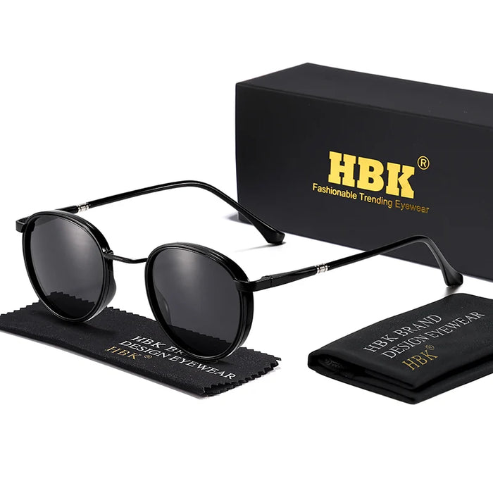 HBK Trendy and Avant-Garde Men's Polarized Sunglasses Personalized Design Fashionable Unisex UV400 Sun Glasses Ideal for Gifts