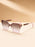 Gafas de sol de ojo de gato cuadradas de alta gama con costura de borde dorado en las patas, gafas de sol de lujo ligero para mujer