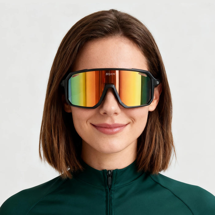 SCVCN Men Women Outdoor Bike Cycling Glasses UV400 Sport Sunglasses Mountain Bicycle Riding Eyewear Driving Fishing Running