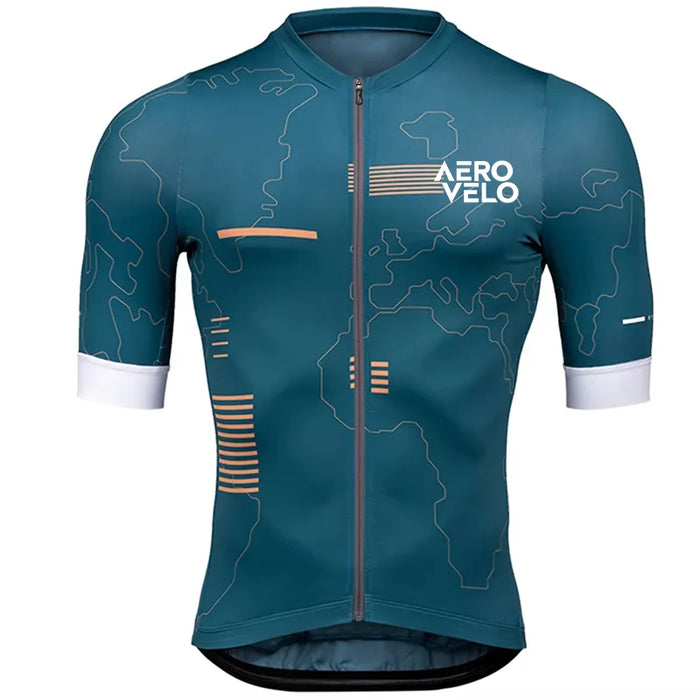 AERO VELO Cycling Jersey Set Men Cycling Clothing Summer Road Training Bike Shirts Suit Bicycle Bib Shorts MTB Uniform