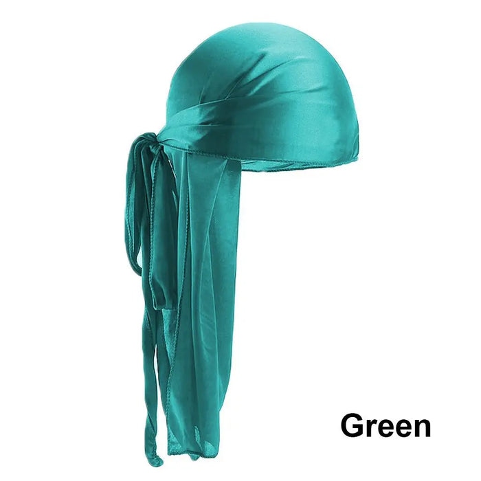 Adjustable Men Women Chemo Cap Pre-Tied Headwrap Bandana Silk Durag Pirate Hat Turban Hijab