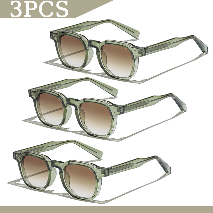 1/2/3 Pcs Wholesale New Square Retro Sunglasses Men Fashion Punk Sun Glasses Women Travel Eyewear Lunette De Soleil Femme UV400