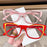 Gafas de lectura de ojo de gato elegantes para mujer - Diseño moderno de bloques de color, bloqueo de luz azul, aumento de 1.0 a 4.0