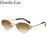 Oval Punk Rimless Change Color Sunglasses Men 2026 Luxury Brand  Photochromic Sunglass Metal Frame Cutting Lens Eyewear For Male