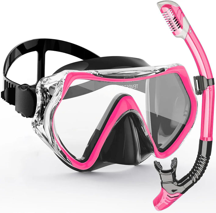 Diving Mask Snorkeling Set - Silicone Swimming Glasses - Snorkeling Tube - For Adult Snorkeling Only