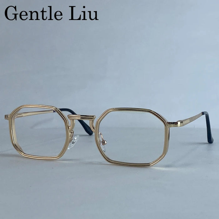 Steampunk Classic Rectangle Sunglasses Men 2026 Luxury Brand Punk Polygon Metal Frame Sun Glasses For Male Driving Eyewear Shade