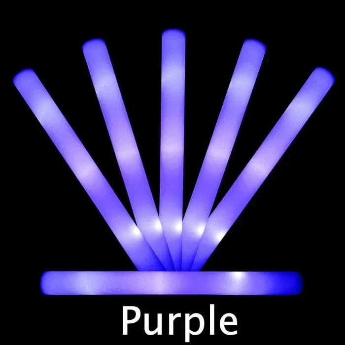 5/10/30 unidades 4 modos barras luminosas de espuma de colores con LED, barras luminosas intermitentes, suministros para fiestas de camping, raves, festivales, bodas, conciertos