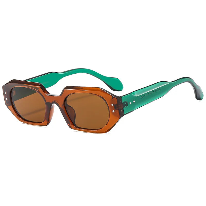 Petites lunettes de soleil rectangulaires pour hommes et femmes, verres solaires carrés, lunettes de voyage vintage rétro UV400, lunette de soleil femme, gafas de sol