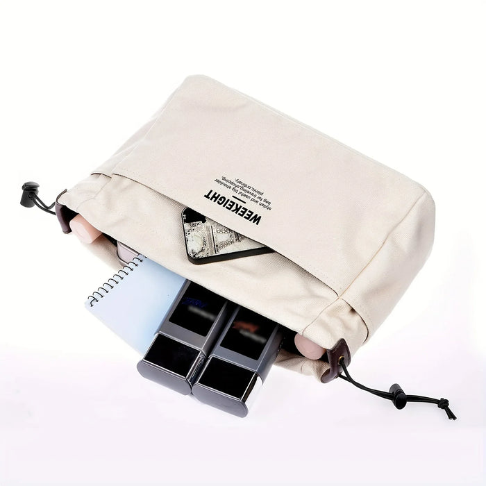 Sac de rangement en toile avec cordon de serrage, 1/2 pièces, organisateur multi-poches, léger, portable, pour voyage