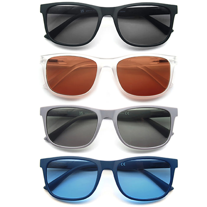 Reading Sunglasses For Women Men Square Classic Frame for Outdoors Use Sun Glasses Readers Eyeglasses with Diopter Spring Hinge