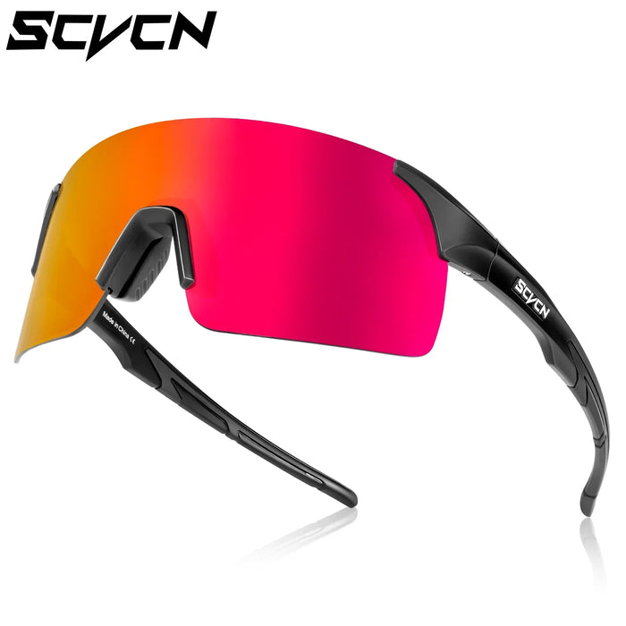 SCVCN New HD Cycling Sunglasses Sports Running Glasses Men's Women Mountain Bicycle Glasses Outdoor UV400 Bike Eyewear