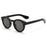 Clear Lens Candy Color Sand Frame Round Sunglasses Women Men Punk Shades UV400 Retro Rivets Decoration Trending Sun Glasses