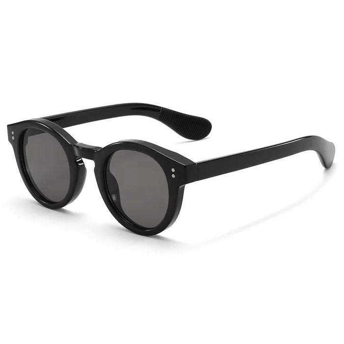 Clear Lens Candy Color Sand Frame Round Sunglasses Women Men Punk Shades UV400 Retro Rivets Decoration Trending Sun Glasses