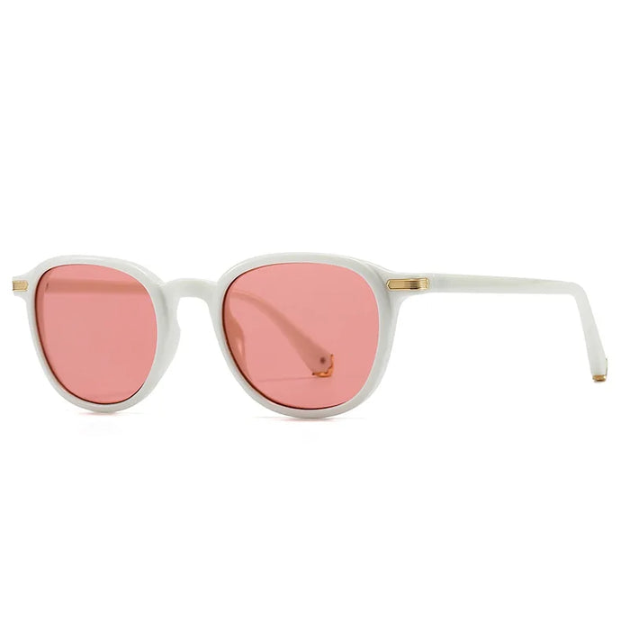 New Retro Tortoise Shell Round Women Sunglasses Y2K Brand Contrast Color Design Casual Punk Style Men Sun Glasses UV400