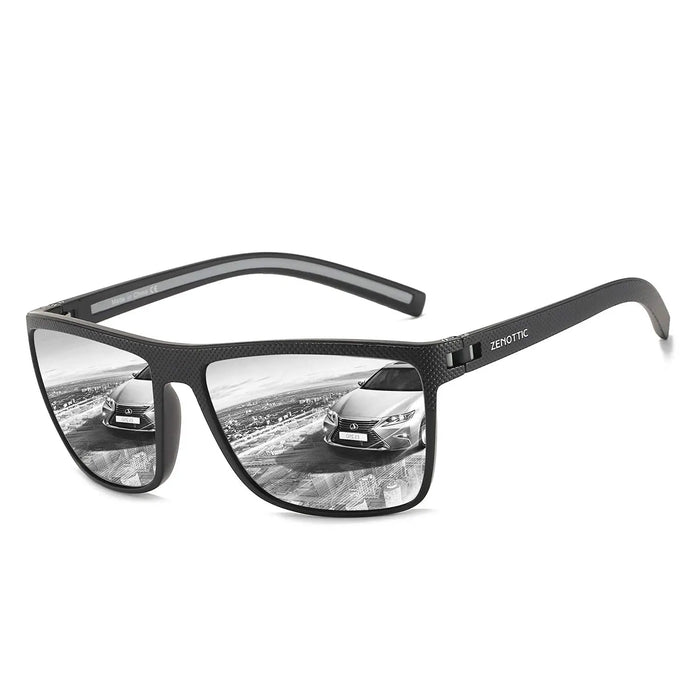 ZENOTTIC Retro Square Polarized Prescription Sunglasses Fashion Lightweight TR90 Progressive Optical Sun Glasses for Women Men