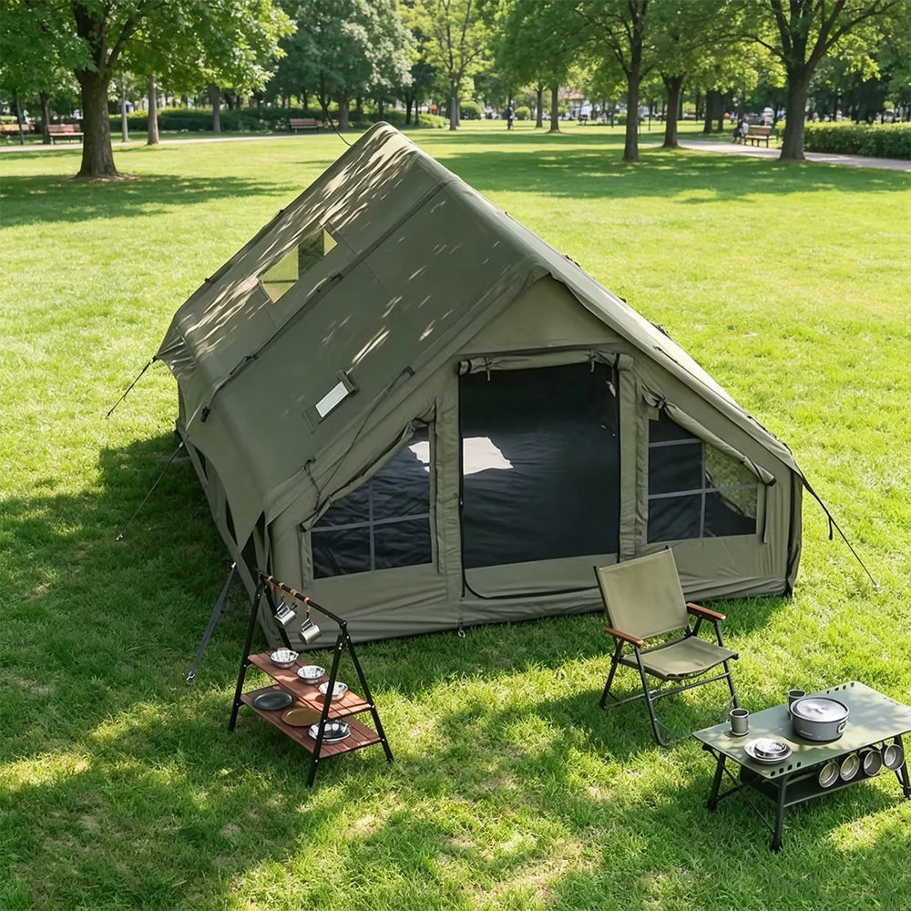 Outdoor Camping Inflatable Tent 4 season tent Portable House Quick Setup for Travel Picnic BBQ with Storage Bag Air Pump
