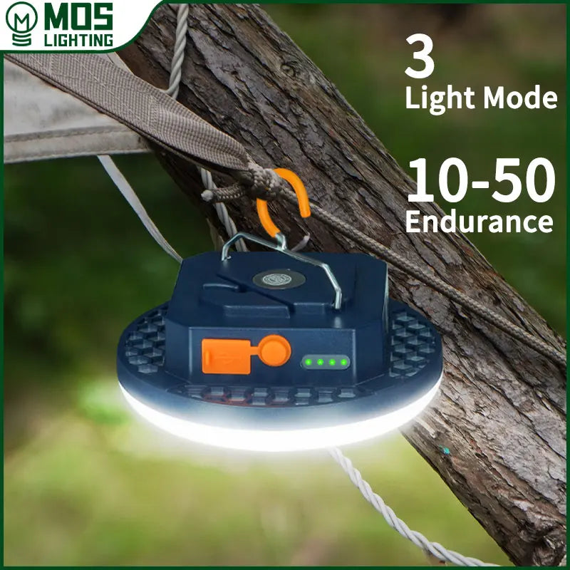 Linterna de camping recargable MOSLIGHTING Linterna portátil de mano Luces de emergencia para mercados nocturnos Bombilla de camping al aire libre Lámpara de tienda