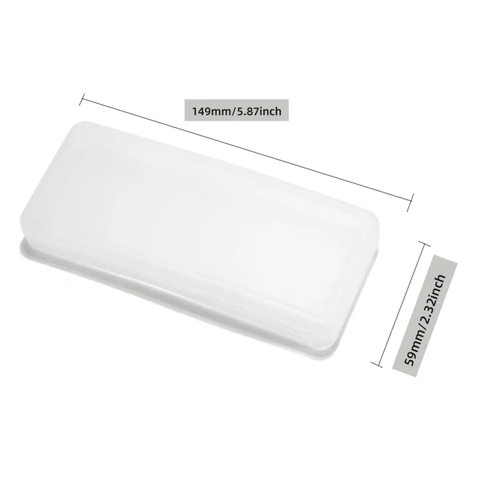 VIVIBEE Clip on Sunglasses Plastic Box Case M L White Transparent