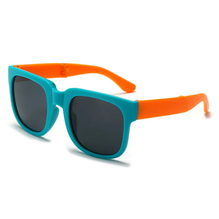 Colorful Folding Sunglasses Outdoor Sunglasses Boys Girls Brand Design Square Glasses Eyewear Protection Uv400