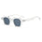 Vintage Polygon Square Women Sunglasses Fashion Hexagon Clear Ocean Lens Shades UV400 Men Rivets Sun Glasses Oculus