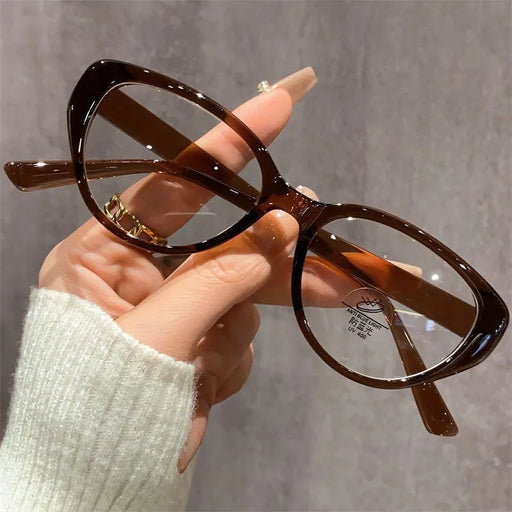 Lunettes de myopie rétro anti-lumière bleue œil de chat, miroir plat HD, lunettes de vue unisexe, dioptrie 0 -0.5 -1.0 -1.5 -2.0 À -4.0