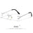 HBK Retro Borderless Sunglasses Women Square Mental Frame Sun Glasses Design Outdoor Party Travel UV400 Glasses Gift Box