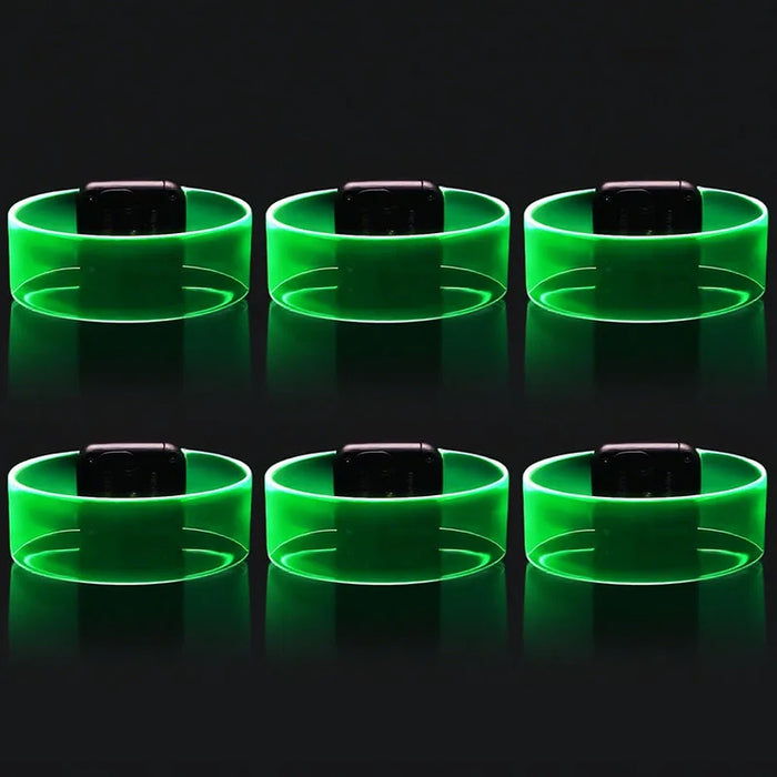 6-60Pcs LED Bracelets for Party Glow in The Dark Flashing Wristband 3 Modes Adjustable Light Up Armband for Wedding Party Favors