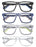 Gafas de lectura extragrandes para hombres y mujeres, lectores grandes con patillas de goma con bisagra de resorte, bloqueadores de luz azul anchos, anti UV/fatiga ocular